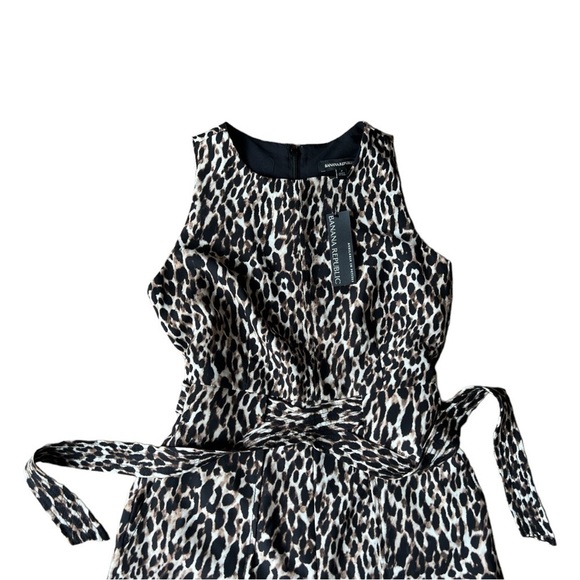 NWT Banana Republic Women’s Leopard Print Crop Wide Leg Sleeveless Jumpsuit, 2 - Picture 4 of 13